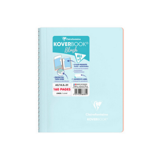 Koverbook blush - cahiers reliure intégrale polypro 160 pages