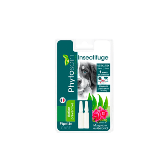 Pipettes insectifuge chien moyens et grands 2x2ml PHYTOSOIN