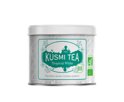 Image de KUSMI TEA - Tropical White Bio - boîte 90g (environ 40 tasses)