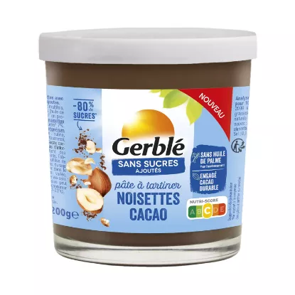 Image de Pate à tartiner noisette cacao sans sucres ajoutés Gerblé