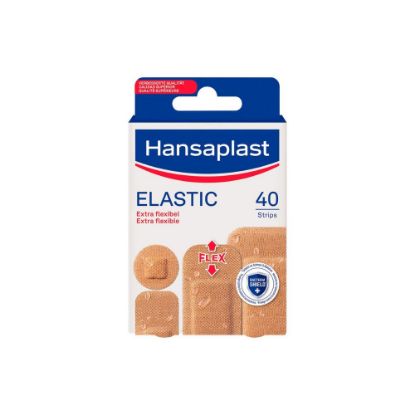 Image de Pansements Elastic 4 tailles Hansaplast, 40 pansements