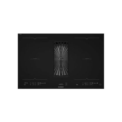 Image de Plaque de cuisson encastrable induction avec hotte intégrée 80 cm, 2 zones flexibles, 7400W - De Dietrich DPI7888BH - Noir