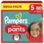 Image de Couches-Culottes Pampers Baby-Dry Pants Taille 5, 12-17 kg, Mega Pack 80 couches