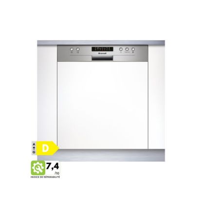 Image de Lave-vaisselle intégrable 14 couverts, 60cm - Brandt BDB424LX - Inox