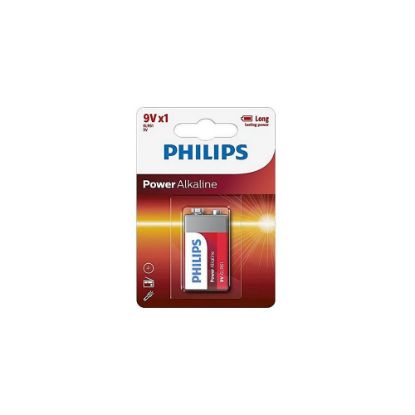 Picture of Pile Alkaline 6LR61 9V - Philips 6LR61P1B/10