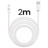Câble USB-A vers Lightning MFi 2 m Big Ben, recyclé, blanc