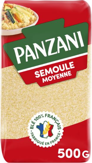Panzani – Semoule de blé dur moyenne – 500 g