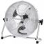 Ventilateur de sol en métal chromé 60 W – Klausberg KB-7516 – 3 vitesses, tête inclinable