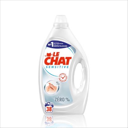 Lessive liquide Le Chat sensitive 0% haute tolerance 38 lavages 1,71 L
