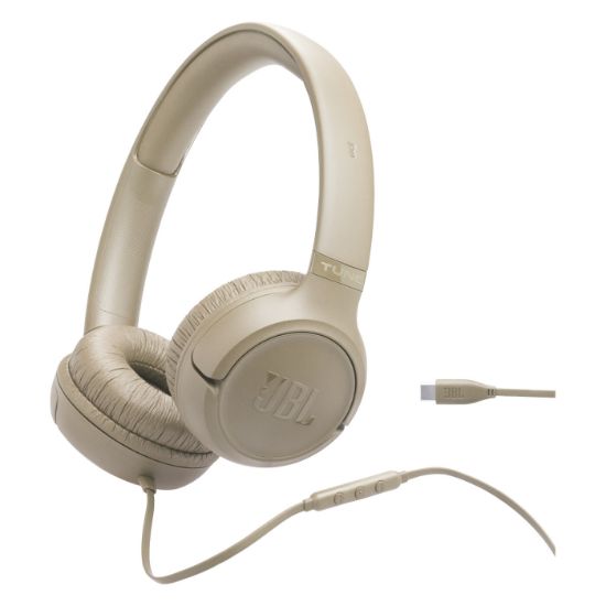 Casque filaire USB-C Hi-Res avec micro – JBL Tune 530C – beige