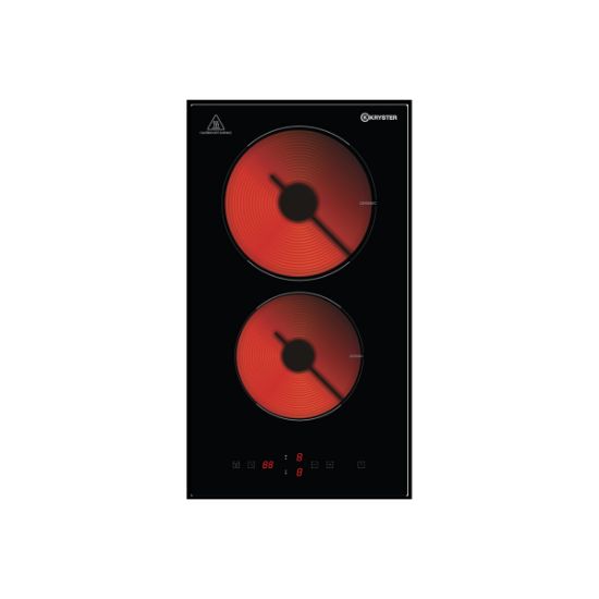 Plaque vitrocéramique domino 2 foyers 3 000 W - Kryster KVITRO2ZH5