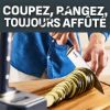 Bloc 5 couteaux inox et ciseaux avec aiguiseur intégré – Tefal Ever Sharp