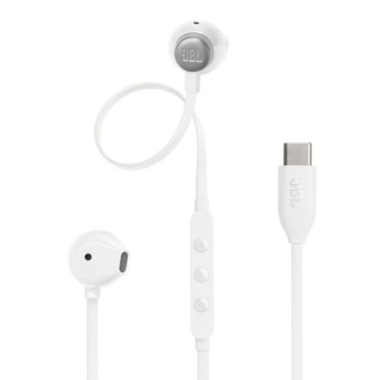 Écouteurs filaires USB-C Hi-Res avec micro – JBL Tune 305C – blanc