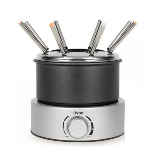 Appareil à fondue électrique 8 personnes 800 W caquelon 2,4 L – Livoo DOC333 – gris