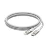 Câble renforcé USB-C vers Lightning MFi 2 m 60 W Force Power Lite, blanc