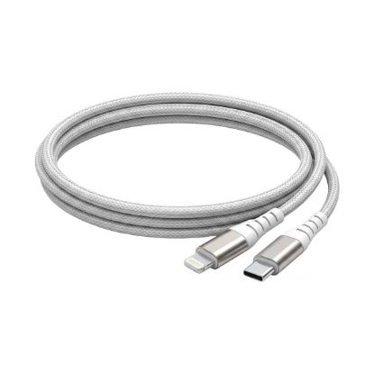 Câble renforcé USB-C vers Lightning MFi 2 m 60 W Force Power Lite, blanc