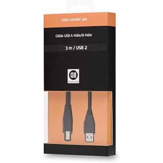 Rallonge USB 2.0 mâle/femelle 3 m D2 Diffusion