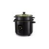 Cuiseur à riz 1,8 L 700 W avec panier vapeur et maintien au chaud – Schneider Souffle de riz – noir