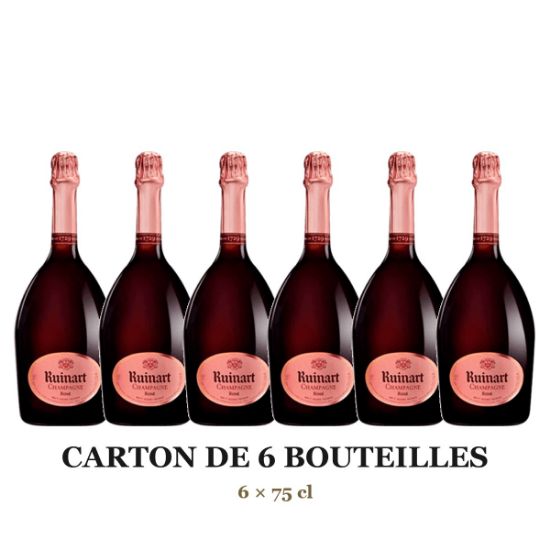Champagne Ruinart Rosé – carton de 6 bouteilles de 75cl