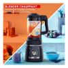 Blender chauffant 1 000 W bol verre 1,5 L 5 programmes – Moulinex Blendforce Cook – bleu nuit