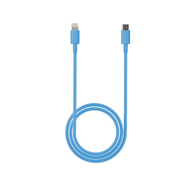 Câble USB-C vers Lightning certifié MFi 1 mètre – Vortex Electronics – bleu