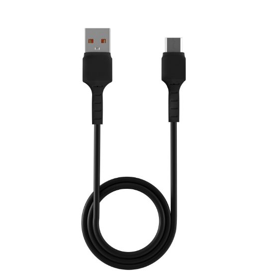Câble USB-A vers micro-USB 2 mètres charge et données – Vortex Electronics – noir