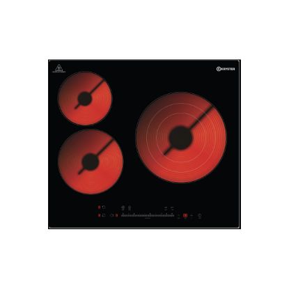 Plaque vitrocéramique 3 foyers 5 700 W grande zone 30 cm - Kryster KVITRO3ZH5