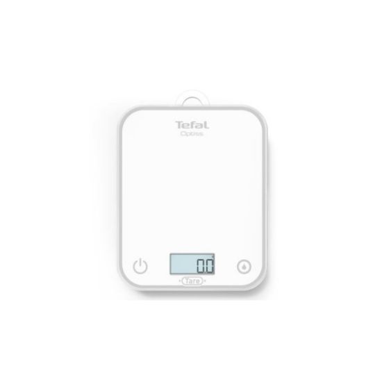 Balance de cuisine électronique Tefal Optiss BC50B – 5 kg, précision 0,5 g, blanche