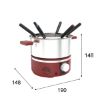 Appareil à fondue 650 W 1,8 L 6 personnes, caquelon induction – Little Balance Little Fondue Meuuuh – piment
