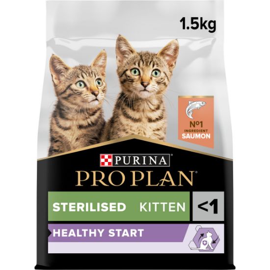 Croquettes chaton stérilisé Purina Pro Plan saumon – 1,5 kg