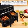 Friteuse sans huile Moulinex Easy Fry Dual EZ901N – 8,3 L, deux tiroirs, 2700 W, noire