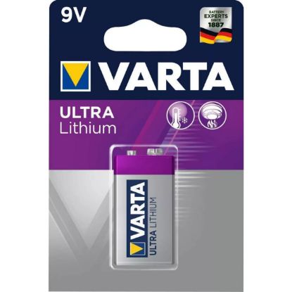 Pile lithium 9V 6LR61 Professional x1 - Varta 6122