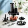 Hachoir hybride 6-en-1 650 W bol verre 2 L 4 vitesses + disques - Philips HR1507/00 Série 5000