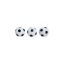 Lot de 3 balles de baby-foot en plastique décor ballon de football – Duarig – noir et blanc