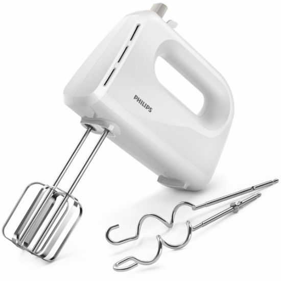 Batteur électrique 300 W 5 vitesses + turbo fouets inox noir - Philips HR3705/10 Daily