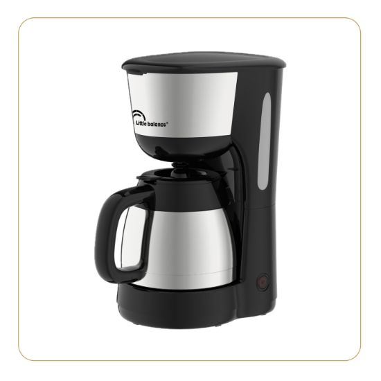 Cafetière filtre isotherme 900 W, 8 tasses, verseuse inox – Little Balance Easy Thermo – noir et inox