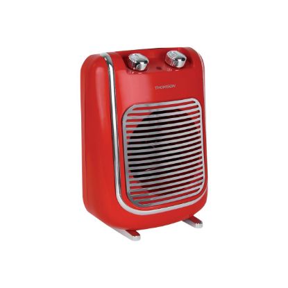 Radiateur soufflant salle de bain vintage rouge 2 000 W 2 puissances IPX1 - Thomson THSF2017R