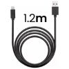 Câble USB-A vers Lightning MFi 1,2 m Big Ben, recyclé, noir