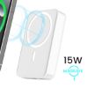 Batterie externe magnétique Bwoo 10 000 mAh 20 W, blanche