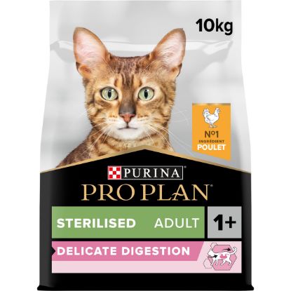 Croquettes chat stérilisé Purina Pro Plan poulet – 10 kg