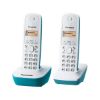 Téléphone fixe sans fil DECT Duo écran rétroéclairé répertoire 50 noms bleu - Panasonic KX-TG1612FRC