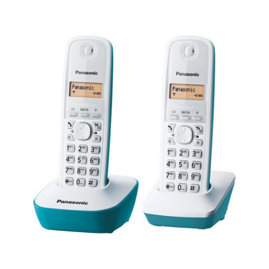 Téléphone fixe sans fil DECT Duo écran rétroéclairé répertoire 50 noms bleu - Panasonic KX-TG1612FRC