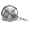 Poêle inox triply 28 cm sans revêtement induction et four – Livoo Brigade MEP159 – inox