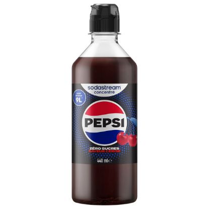 Concentré SodaStream Pepsi Zéro Sucres Cerise 440 ml – jusqu'à 9 L de boisson