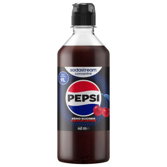 Concentré SodaStream Pepsi Zéro Sucres Cerise 440 ml – jusqu'à 9 L de boisson
