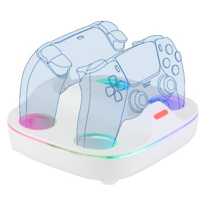 Station de recharge RGB Konix pour 2 manettes DualSense PS5