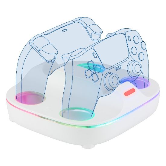 Station de recharge RGB Konix pour 2 manettes DualSense PS5