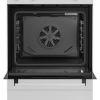 Cuisinière induction 3 foyers four 72 L chaleur brassée catalyse 60 cm - Beko FBE68112MWC