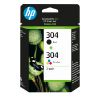 Pack cartouches d'encre HP 304 noire + couleur