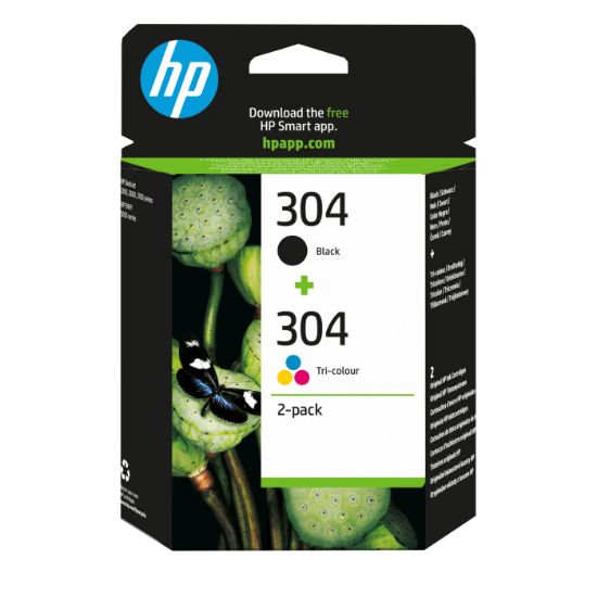 Pack cartouches d'encre HP 304 noire + couleur
